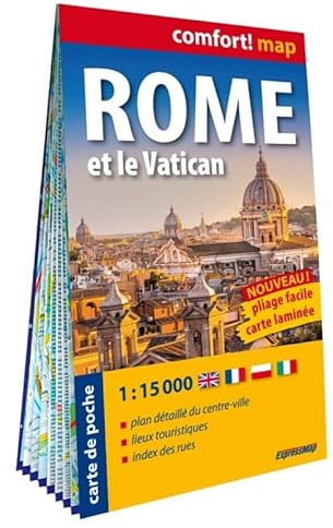 Rome et le Vatican 1/15.000 (carte poche format laminée - plan de ville)