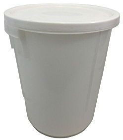 KetoPlastics White 25 Litre Storage Bucket With Lid/Nappy Bucket/Storage Container/Bucket/Bin (Made In UK)