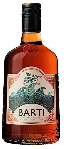 Barti Spiced Rum (70cl), Small Batch Caribbean Spiced Rum Infused with Pembrokeshire Seaweed, Vegan-friendly, 35% ABV