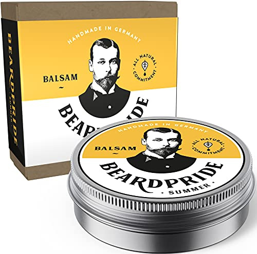 BEARDPRIDE Bálsamo para la Barba Hombre - Summer - El bálsamo de barba original de la barbería - Nuestro bálsamo de barba está basado en manteca de karité natural y aceites preciosos - 28g