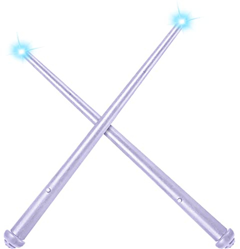Gejoy 2 Piece Light up Wand Magic Wizard Witch Wand Princess Fairy Wands Sound Toy Cosplay Props for Kids(Purple)