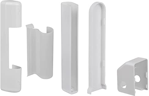 2 piezas de Roto NT PVC ventana y PVC puerta de plástico cubiertas completas Blancas – Las tapas solo para herrajes NT adecuadas para ocultar las bandas alares y protección contra la suciedad