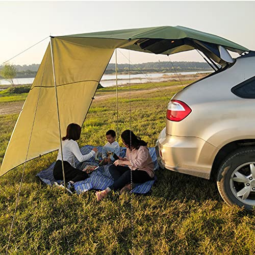 DAZZLEEX Car Tailgate Awning Outdoor Camping Vehicle Sunshade Tent Car Camping Road Trip Essentials 300 * 150cm