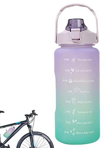 Vesone Agua para niñas | Vaso antigoteo Reutilizable 2 litros - Botella Deportiva Motivacional para Beber con Marcador Tiempo para Gimnasio, Fitness, Deportes al Aire Libre