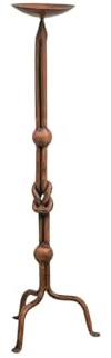 Biscottini candeliere in Ferro 64,5x19x19 cm | Portacandele Ferro | Candelabri antichi Made in Italy | Candelabri Shabby | Candelabro da Terra
