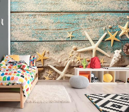 Personalizar Papel Tapiz Fotográfico Starfish Caracol Mural Papel Tapiz Playa Papel Tapiz Dormitorio Infantil Papel Tapiz Decoración De Pared 400x280cm