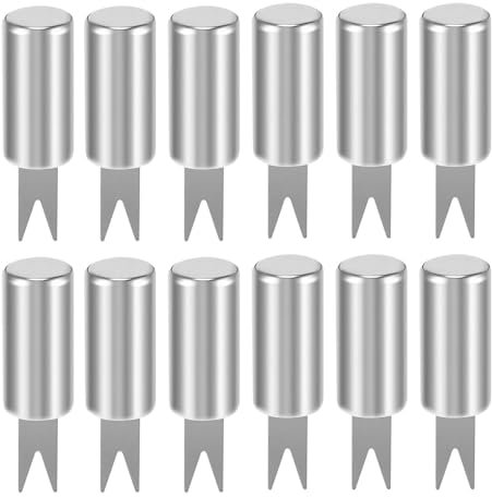 Soporte para mazorcas de maíz, soporte para mazorcas de maíz, 12 brochetas de maíz de acero inoxidable con mango cómodo, pinza portátil para mazorcas de maíz, pickel de maíz inoxidable para barbacoa y