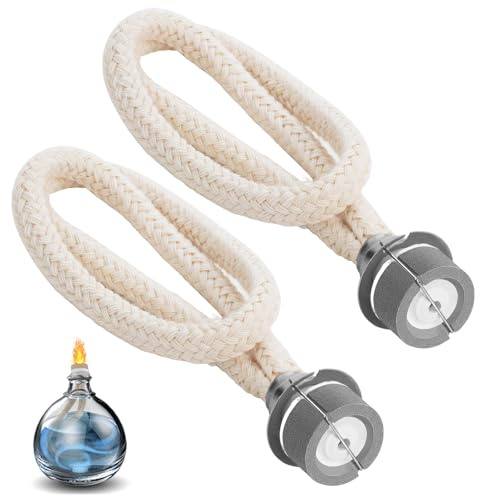 2 Mechas para Lámpara Catalítica de Aromaterapia 18 mm Repuesto para berger