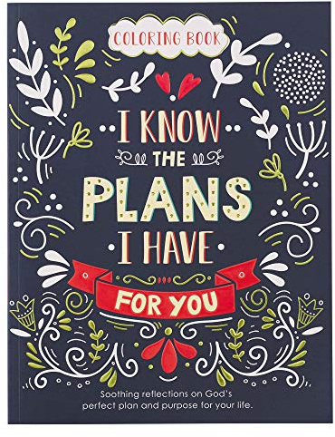 For I Know The Plans I Have For You Coloring Book for Adults Soothing Reflections on God's Perfect Plan and Purpose For Your Life Jeremiah 29:11 (9.99)