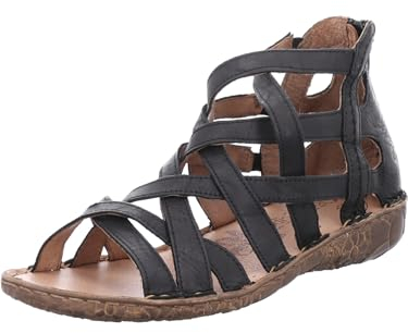 Josef Seibel Damen Rosalie 17 Römersandalen, Schwarz (Schwarz)