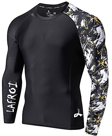 LAFROI Långärmad herr UPF 50+ Baselayer Skins Performance Fit Compression Rash Guard-CLYYB