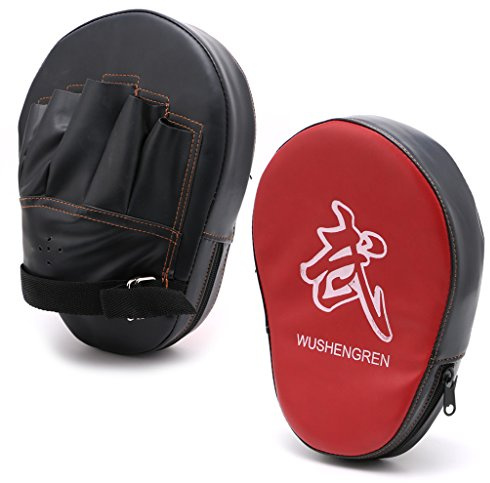Rtengtunn Guantoni da Boxe Allenamento Focus Obiettivi Punzoni Pad Guanto MMA Karate Combat Thai Kick