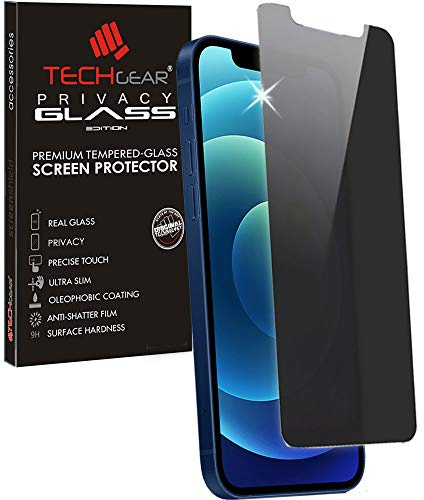 TECHGEAR Antispionskydd för iPhone 12, iPhone 12 Pro - Skärmskydd, sekretessglas, anti-spionhärdat glas, kompatibelt med iPhone 12/12 Pro