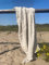 JOWOLLINA Waffelpique Duschtuch Badetuch Saunatuch Halbleinen Stonewashed Natur (65x90 cm)