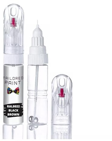 RAL8022 Black Brown Multi Surface Touch Up Paint Pen All in 1 Interior & Exterior Wood, Metal, Plastic, uPVC, Ceramic All Weather Egg Shell 30% Sheen