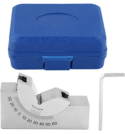 Fraisage de Bloc D'angle en V, 75 X 25 X 36 Bloc AP30 V avec Mesure de Précision D'angle Réglable, Réglage de Micro-fraisage, Raboteuse de Blocs D'angle pour Fraiseuse