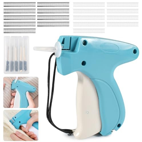 UieaMsio Mikro-Tagging-Stichwerkzeug für Kleidung, Schnelles Fixiergerät für Kleidung, Clothing Fixer, Mini-Stichsäumpistole für Kleidung, Mini-Stichsäumpistole, Stitchy Quick Clothing Fixer, Blau