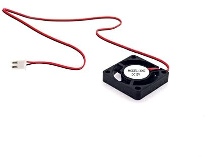 JZK 30 x 30 x 7 mm DC 5 V mini ventilateur de refroidissement 30 mm avec connecteur à 2 broches, 8000 tr/min, 0,08 A, 3007 petit ventilateur brushless DC 3 cm pour carte de développement, carte