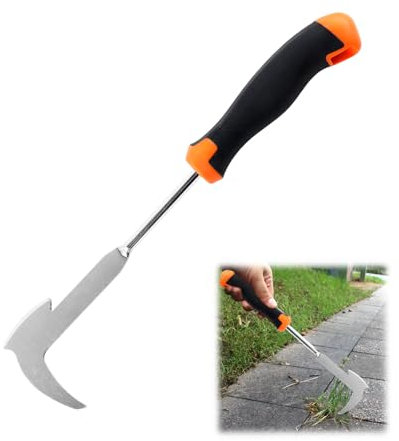ROSYLEVE Herramientas de Deshierbe,Desmalezador de 34 cm Desherbador Manual de Acero Inoxidable para Eliminar Musgo y Malas Hierbas en Las Juntas de Losas,Herramientas Jardineria