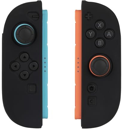 Konix Custodia protettiva per controller Joy-Con Nintendo Switch 2 - Silicone - Antiurto - Antigraffio - Antipolvere - Nero