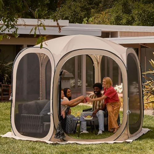 GWFBLID Tienda de Campaña Pop-up para 4-6 Personas Portátil Tienda de Camping Ligero Impermeable Protección UV50+ Tienda de Acampada con Ventana Tienda de cúpula Tienda de campaña automática