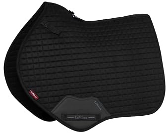 LeMieux Suede Close Contact Square Saddle Pad - English Saddle Pads for Horses - Equestrian Riding Equipment and Accessories - Black - Small/Medium