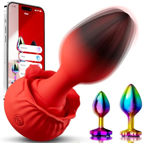 Plug Anal 3 Pièces Sex Toýs Femme Homme Couple, Plug Vibrant avec 11 Modes de Vibration, Plug Anale en Silicone et Acier Inoxydable, Stimulation Prostate Homme, Gode Anal Plaisir Débutant/Expert