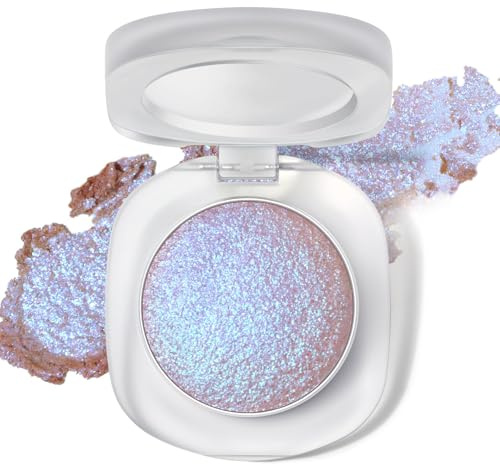 BelleFlair Holographic Lidschatten Palette mit Duochrome Glitzer Liedschatten, Langanhaltender Cremiger Highlighter und Schillerndem Make-Up, Metallic Eyeshadow für Funkelnden Meerjungfrau Look