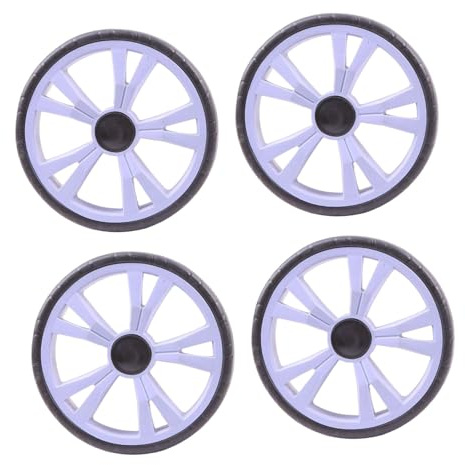 Oshhni 4 ruedas para carrito de compras con doble rodamiento, silenciosas, para supermercado, de EVA, de una rueda.