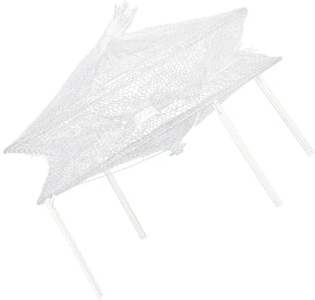ROMISBABA Trampa para Cangrejos y Camarones Redonda de Nailon Estructura de Acero Inoxidable Portátil y Resistente para Pesca Río Lago y Mar Red para Peces Pequeños y Langostas