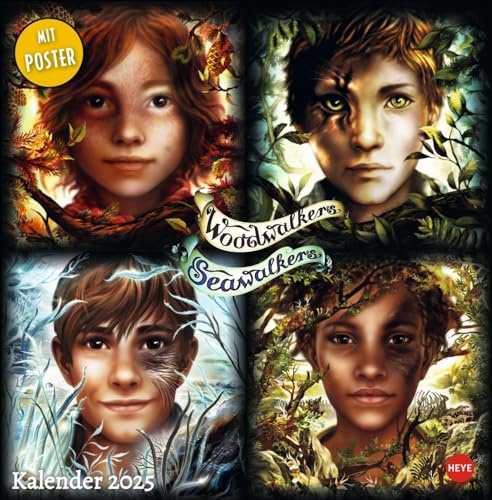 Woodwalkers Seawalkers Calendrier 2025 avec illustrations fantastiques de Claudia Carls issues de la célèbre série de livres best-seller de ... Calendrier brochure pour les fans des transformateurs de