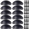Xinlie Muschelgriff Schubladen Griffe Antike Tür Schale Vintage Muschelgriff Möbelgriff für Schublade,Antik Schubladengriff mit Schrauben für Küche Kabinett Schubladen Möbelknöpfe Set(12 Stück) (B)