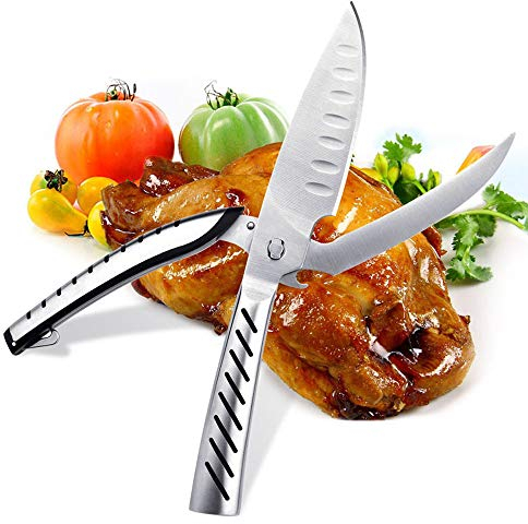 Multifunzione Forbici da Cucina , AlfaView Trinciapollo Smontabili, Acciaio Inox Forbici Cucina per Carne, Forbici Pollo, Forbici da Pesce, Ossa, Apribottiglie, BBQ