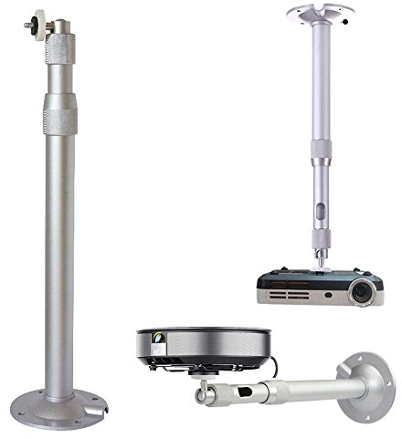 Majome Projektor Decken-Wandhalterung 20-40 cm Projektor-Aufhänger-Halter Wandhalterung Deckenhalterung Drehbare Projektionshalterung Zubehör 5 kg Kapazität