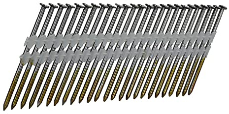 NuMax 21° .131 x 3 Plastic Collated Bright Framing Nails – Smooth Shank – Full Round Head – 500 Count – Durable Nails for Framing, Decking & Subfloors – FRN.131-3B500