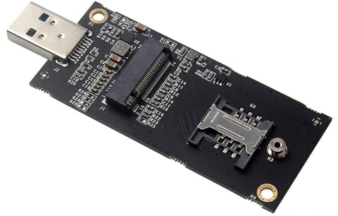 Cablecc Key-B M.2 NGFF WWAN auf USB 3.0 Adapter Riser-Karte mit SIM-Steckplatz für 3G/4G/5G LTE Wireless Modul Modemkarte