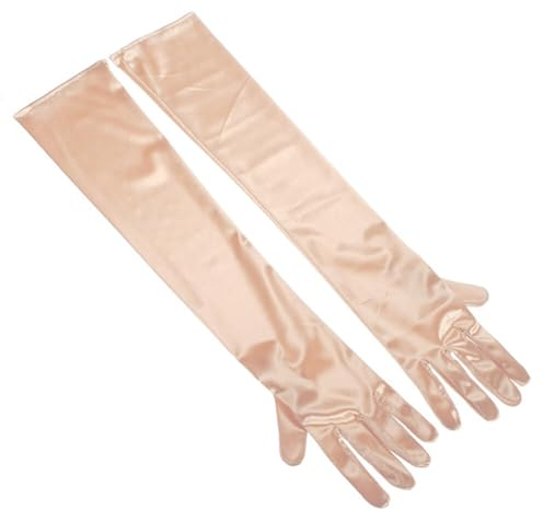 LICHENGTAI Brauthandschuhe Damen Lange Handschuhe Satin Classic Opera Fest Party Hochzeit Braut Handschuhe 1920er Stil Handschuhe Vintage Abendhandschuhe für Bräute Mädchen Frauen