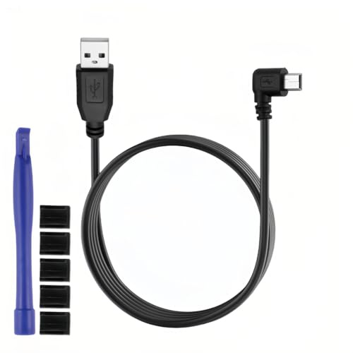 LLFYXM Mini USB Cable 3.5m Left Angle, 90° Dash Cam Cable with Pure Copper Wires, USB to Mini USB, Flexible and Bend-Resistant,Reduce Signal Loss Rate for Dash Cams,Gps Navigators and Cameras