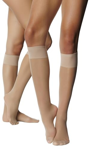 NOQ Eleganta strumpor för strumpebandshållare Overknees strumpor utan strumpor för kvinnor matta fina strumpor komfortlinning andas sömlöst hudvänlig klassisk svart eller hudfärgad finns i flerpack