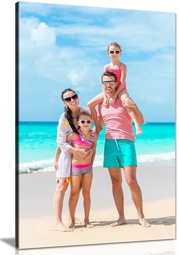 1 Photo Portrait Personalised Canvas Print – Custom Photo Wall Art – Multiple Sizes via “Customise Now” – Custom Printed Gift for Home & Occasions