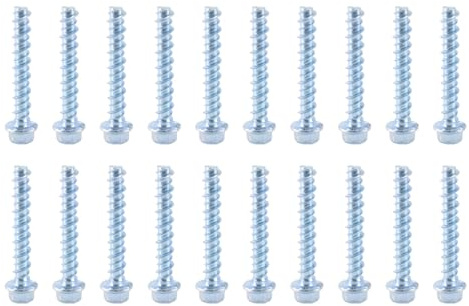Alide 20 st M6 x 50 mm betongskruvar, murskruvar för tegelvägg, för tegelväggskonstruktion