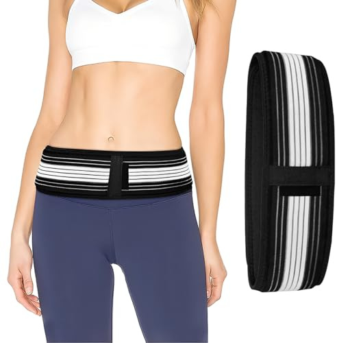 KUMSODE Ceinture de Hanche Sacro-iliaque, 140CM Ceinture Maintien Bassin Avec Sangle De Compression Élastique, Pour Femmes Et Hommes Qui Soulage Les Douleurs Sciatiques, Pelviennes, Du Bas Du Dos