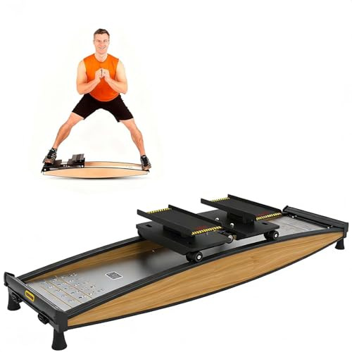 Inomhus Skidövningsmaskin, Lågbelastad Helkroppskardiotränare, Max Användarvikt 150kg/330lb, Justerbart 0-100kg Motstånd, Säker Och Leddvänlig, För Full Body Workout, Bränner Fett(B)