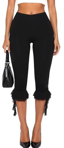 Navneet Women Capri Pants Capri Leggings Cropped Leggings Black