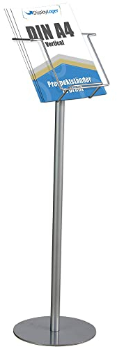 DisplayLager - Prospektständer DIN A4 aus Draht mit kräftigem Fuß und Robustes Design