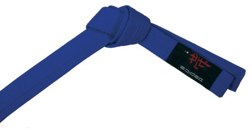 DEPICE Kampfsport Gürtel – Reine Baumwolle mit 7 Reihen kraftvoller Poly-Nähte, blau, 300 cm