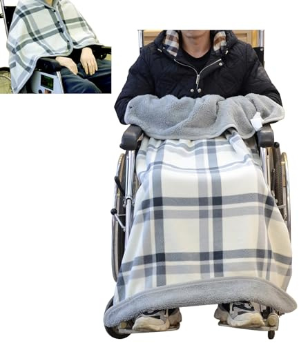 SSLW Manta para Silla De Ruedas,Manta De Invierno para Silla De Ruedas para Adultos, Funda para Piernas, Manta para Chal, Manta para Silla De Ruedas De Invierno para Adultos, Manta para Rodilla