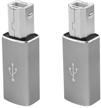Namvo 2pcs USB-C Printer Adapter USB-C Female To USB-B Male Can Be Used To Support Data Synchronization, Compatible With MIDI, Printers, And Electric Pianos