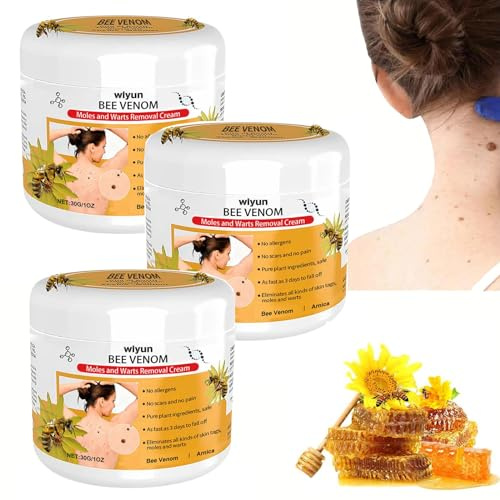 Veleno d'api per la rimozione di etichette cutanee, veleno d'api, verruche e tag, ad azione rapida ed efficace, facile applicazione e nessuna irritazione (3 pezzi)