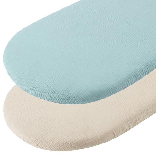 Spannbettlaken Kinderwagen,80x40cm Spannbettlaken Beistellbett Kinderwagen Matratzenbezug Kinderwagen Spannbettlakens Babynest Bettlaken Babybett ZubehöR Spannbettlakens Stubenwagen Blau